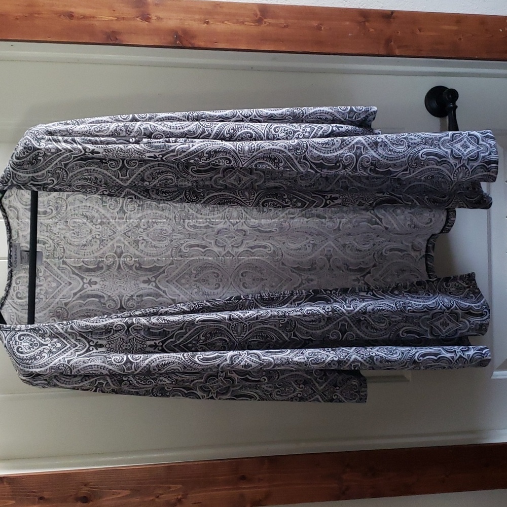 Catherine's unlined light weight jacket Black, Gray & White Embry